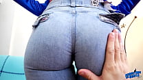 Incredible Blonde Has Big Tits & Round Firm Ass in Tight Jeans